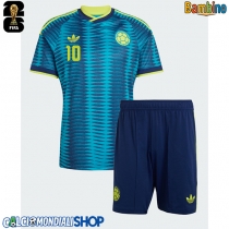 Maglie da calcio Colombia James Rodriguez #10 Seconda Maglia Bambino Mondiali 2026  Manica Corta (+ Pantaloni corti)